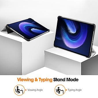 Målat Läder Smart Tabletfodral För Xiaomi Pad 6 / 6 Pro (Lat Katt)