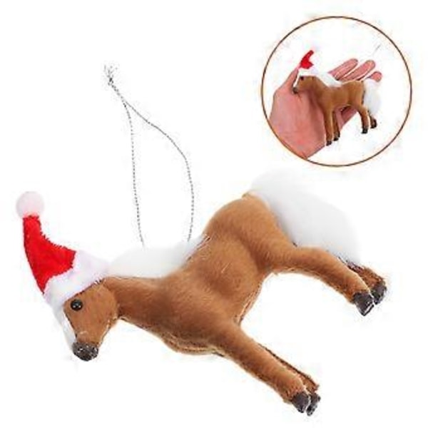 Mini Hest Hengepynt til Jul Dekorativ Hest Hengepynt Julehest Hengepynt