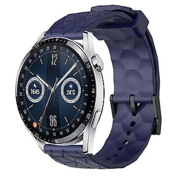 Fotballmønster klokkearmbånd for Huawei Watch GT3 46mm For Huawei Watch GT3 46mm (Marineblå)