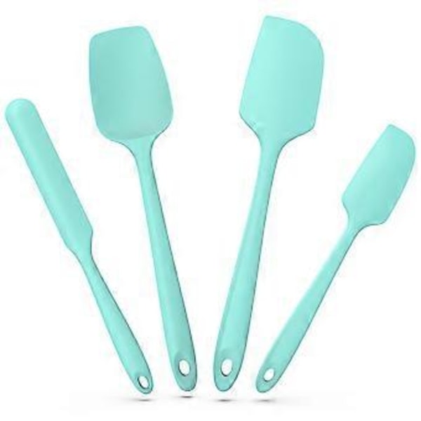4-Delars Värmebeständigt Silikonspatelset, Halkfri Handtagsdesign