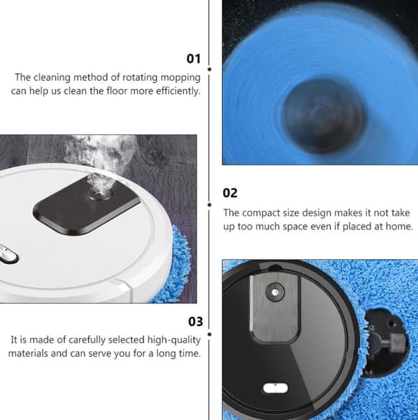 （25x6,5cm）Älykäs puhdistuskone Robot Mop Sweeper Robot Vacuum Cleaner ja Mop Robot Vacuum C