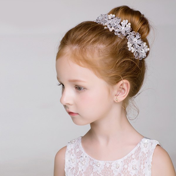 Hårpynt Blomster Krystal Perler Rhinestones Beading Smuk Gi