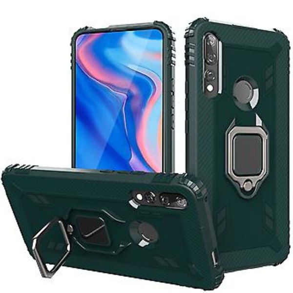 Skyddande fodral i kolfiber för Huawei Y9 Prime 2019 (Grön)