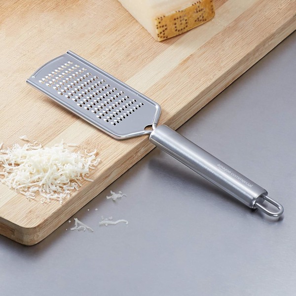 Rustfritt stål flat ostekvern