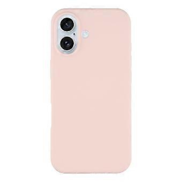 Kompatibel for iPhone 16 Deksel Solid Silikon Støtsikkert Telefon Bakdeksel (Rosa)