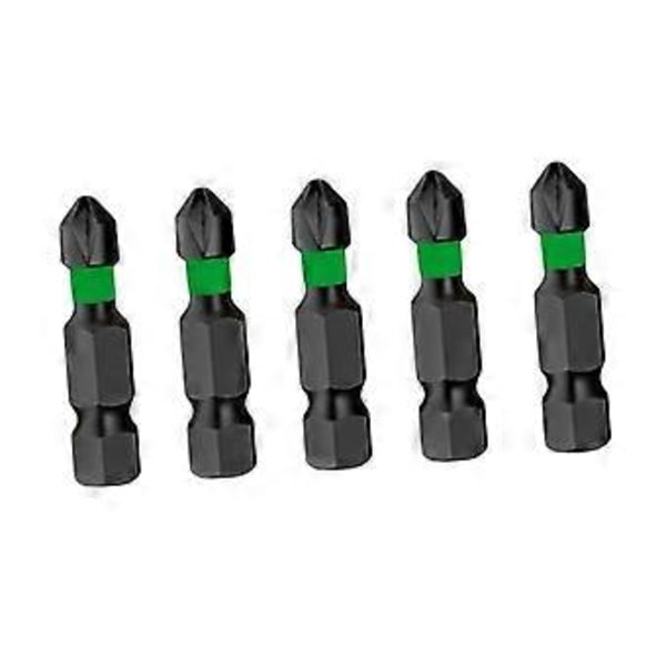 2x5 Osainen Iskuruuvinväänninteräkärkisarja Kannettava Poranterä Iskukärki DIY-projekteihin 25mm