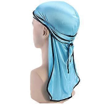 Bandana Rag Hodeplagg Hale Komfortabel Silke Piratlue Hatt for Menn (Blå)