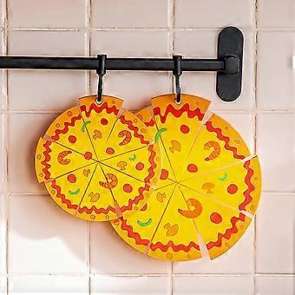 2 st Bordstabletter Runda Bordstabletter Set om 2 Pizzaformade Tryckta Bordstabletter