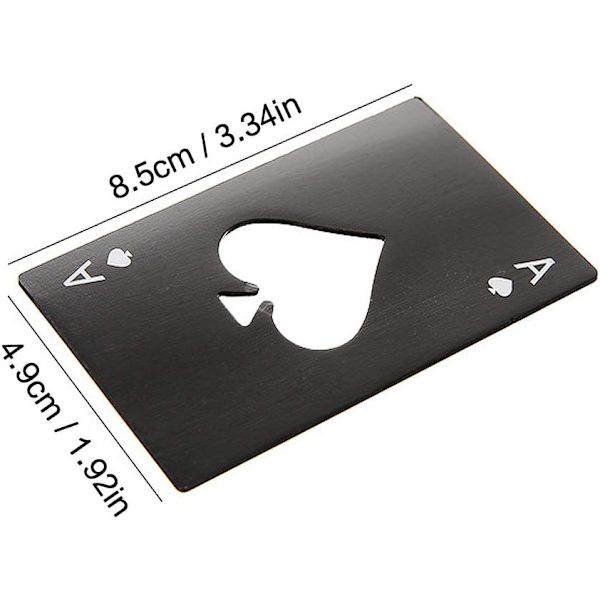 2-pack pokerflasköppnare, flasköppnare i rostfritt stål, kostym