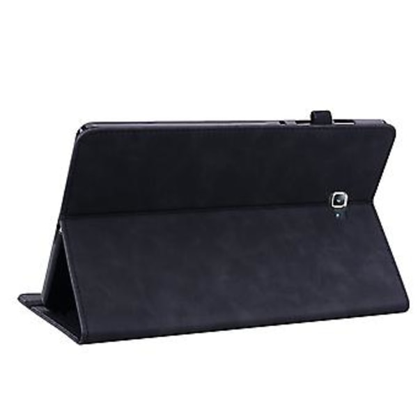Lynlås Læder Tablet Etui Til Samsung Galaxy Tab A 10.1 2016/T580/T585 (Sort)