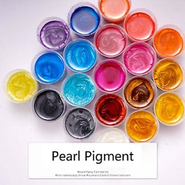 60x Glimmerpulver för Epoxiharts Pigmentpulver Set Epoxiharts Färgpigment