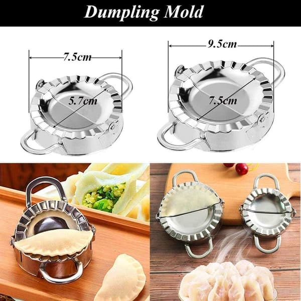 Ravioli Maker og Ravioli Cutter, 7-delt sett med rustfrie stålformer