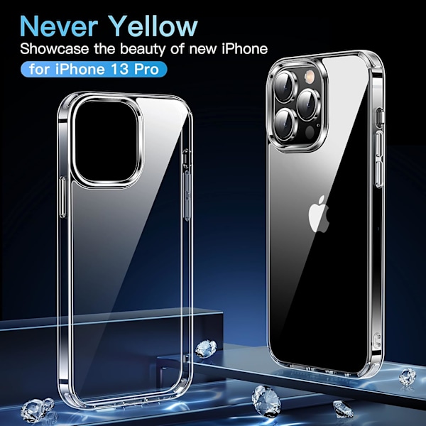 Designet for iPhone 13 Pro etui, [Ikke gulning] [Militær fallbeskyttelse*