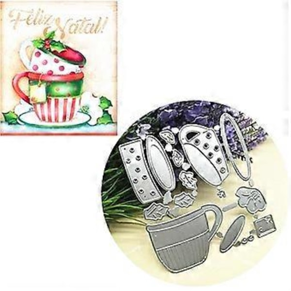 Kop/Krus Metal Skæreforme Stencil DIY Scrapbooking Album Papir Kort Skabelon Form Prægning Dekoration