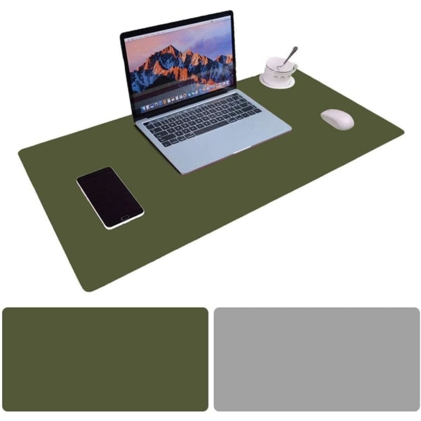 Skrivbordsmusmatta, 900 x 400 x 2 mm skrivbordsmatta i läder med dubbelsidig