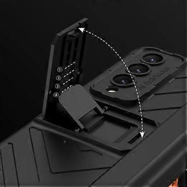 GKK Magnetisk Armor Flip-etui for Samsung Galaxy Z Fold4 (Gull)