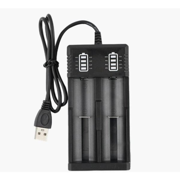 Universal LED-batterioplader 21700 batterioplader 1 rum til 22670 22650 21700 20650 18650