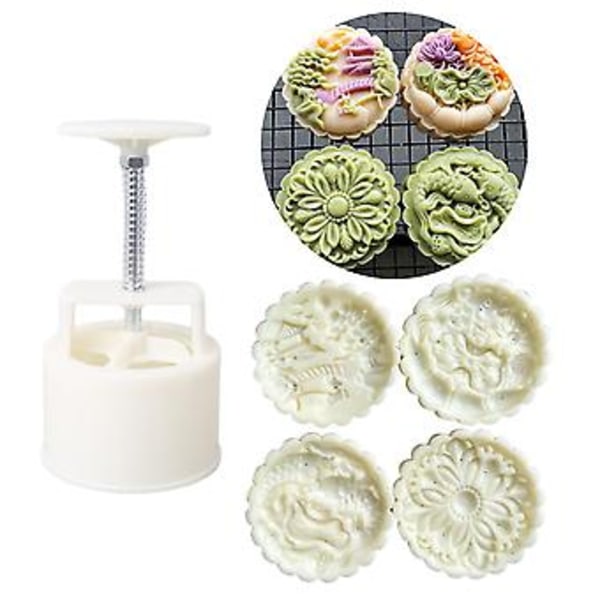 150g/200g Plast Mooncake Formar Mooncake Form DIY Bakning Kökstillbehör (150g)