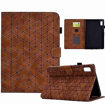 Rhombus Tablet Etui til Lenovo Tab P11 Gen 2 (Brun)
