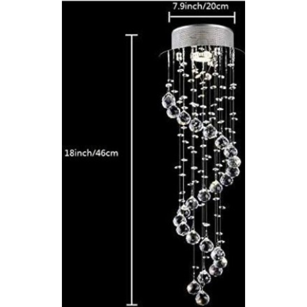 Taklampor Modern Led Krona Spiral Boll Raindrop K9 Crys