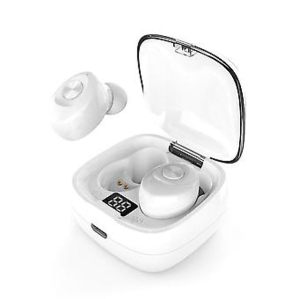 Trådløse hodetelefoner TWS 5.1 Bluetooth-øretelefoner 2000mAh Vanntette ørepropper musikk (XG-8-White)