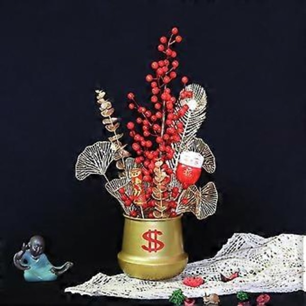2x Plantepotter Ornament Blomsterpotte til Altan Skrivebord Kontorindretning