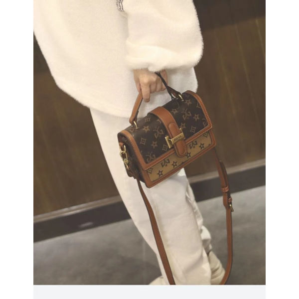 (Brun) Dam Crossbody Bag Retro Handväska Axelväska
