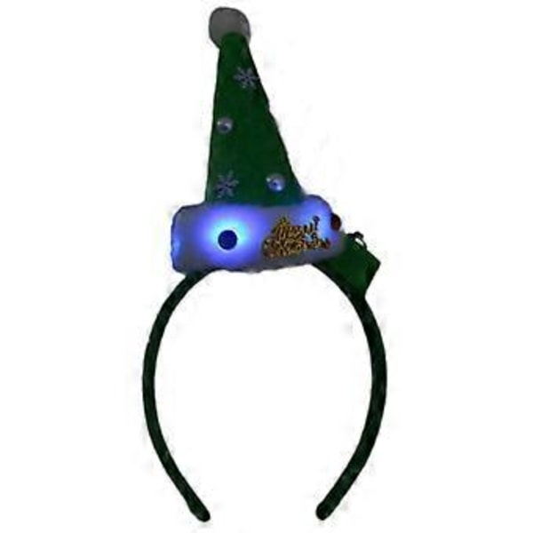Festival Tema Hovedbøjle til Voksne Børn Julemandshat Hårbøjle med LED Feriefest Hovedbeklædning Festartikler Style 6 (Style 6)