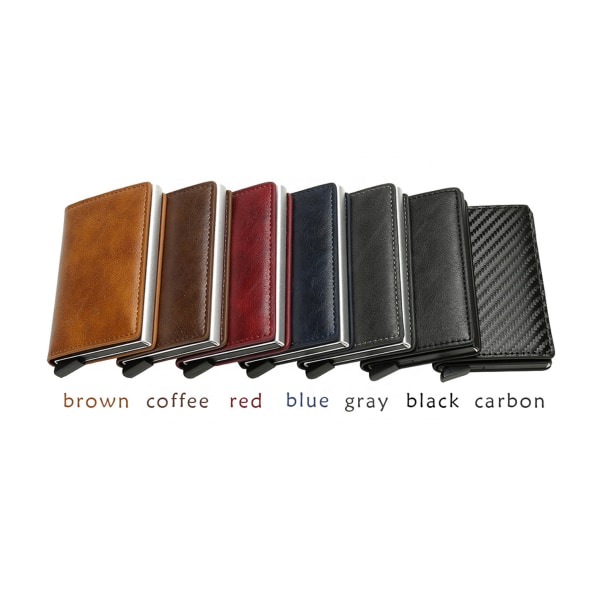 The RFID-Safe leather jacket card holder (brown)