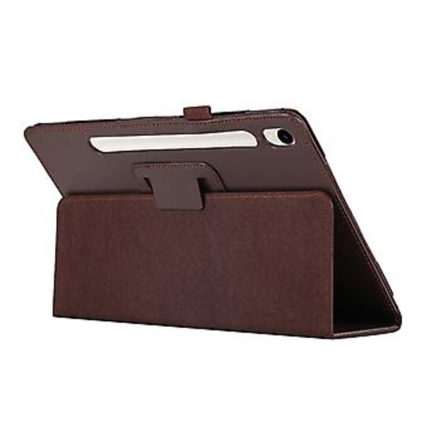 Litchi-tekstuurilla varustettu tabletin suojakotelo Samsung Galaxy Tab S9+:lle (Ruskea)