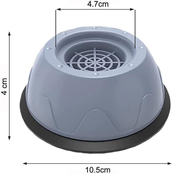 4 stk. universelle anti-vibrations fødder til vaskemaskiner