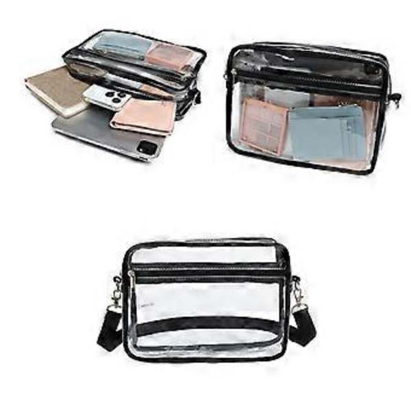 Mångsidig Väska Crossbody Väska Klar Vattentät Axelväska för Kvinnor Tjej Trendig PVC Väska Casual Trendig Väska Mobiltelefonväska Vit S(S Vit)