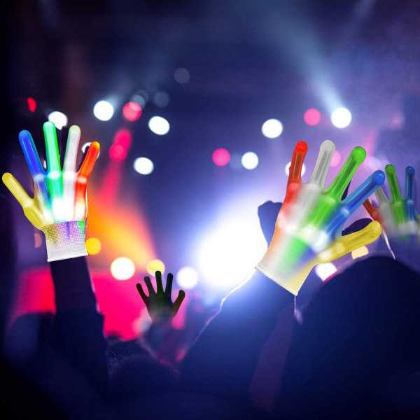 LED-lysende/fargerike hansker, LED Rave Flashing Lighting/Multi Col