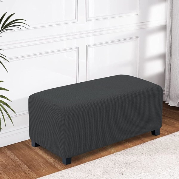 Rød, M Ottoman Slipcover Velvet Footstool Cover Stor Footrest Pouf