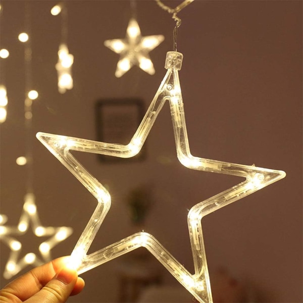 Warm White Christmas Star Window Lights Dekorasjoner innendørs,LED St