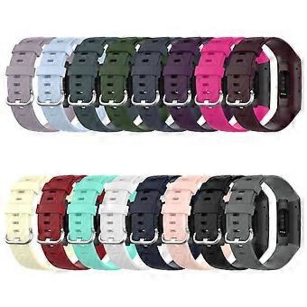 Pehmeä älykellon ranneke urheiluranneke korvaava Fitbit-Charge 3/4:lle (L ruusupuu)