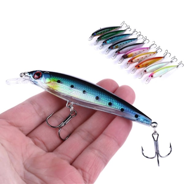 Lockbete Set med 10 Lockbeten Fiskebete Set för Rovfisk för Gädda