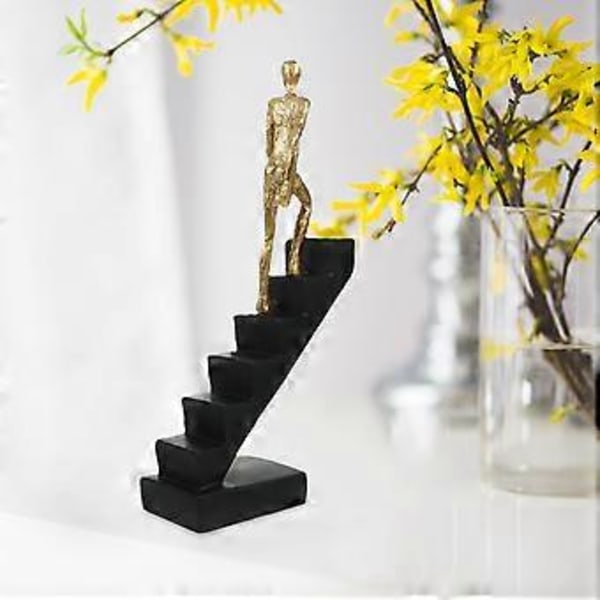 Kreativ Trappe Person Statue Trappe Karakter Skulptur Kontor Hjem Bogreol Dekor