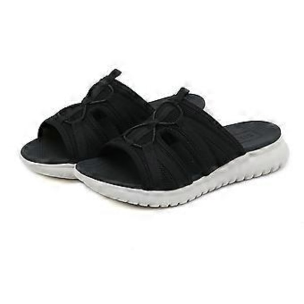 Sports MD Casual Damesandaler Stor Størrelse Sommer Kilehæl Slippers (EU 36 Sort)