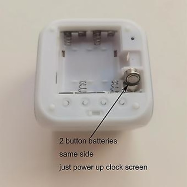 LED-sömnad Anime Digital väckarklocka - Mini-storlek, 8 cm, 3 tum, 7 färger som ändras, temperatur, perfekt för barns sovrum (14)