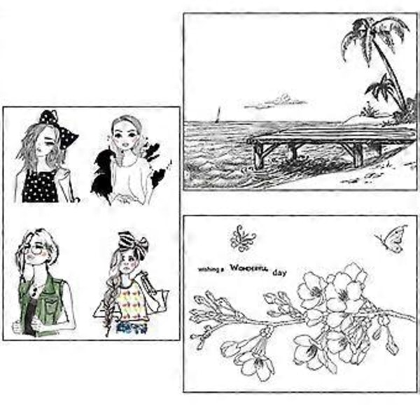 Scrapbooking-silikonileimat DIY-korttien valmistukseen