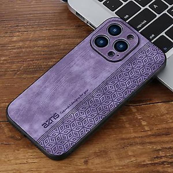 AZNS 3D Präglad Telefonfodral för iPhone 15 Pro (Lila)