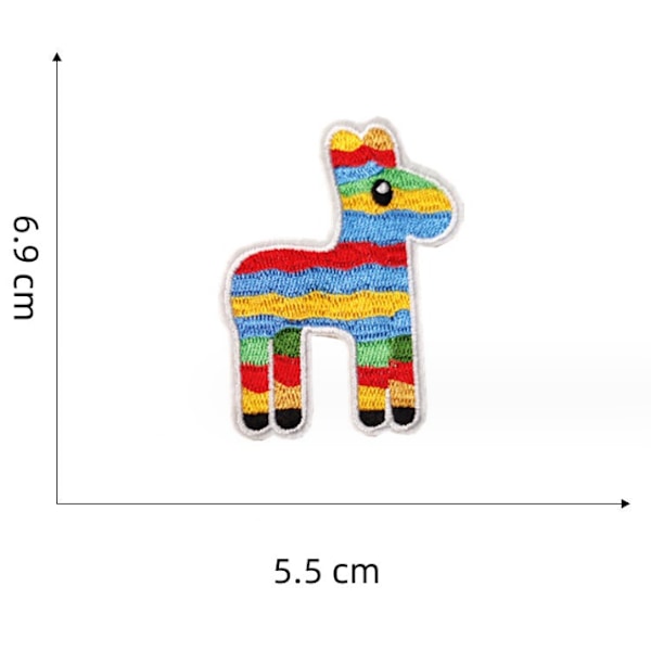 8 Stykker Mexico Broderi Stryge-på-lapp, Broderi Sticker Jern