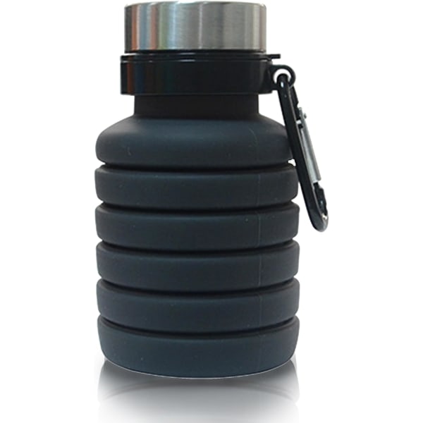 (B)500ml Hopvikbar Silikon Vattenflaska för Resor, Camping, Picknick, Gym
