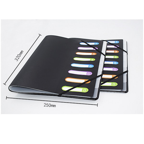 2 sorter - 8 fack - storlek 25x32cm - för A4