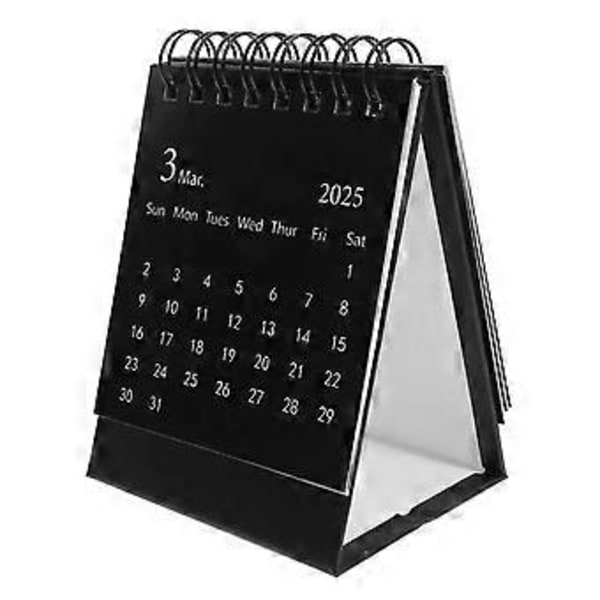 Mini Bordkalender 2024-2025 Års Bord Mini Kalender Dekorativ Spiral Kalender Bordplade Kalender