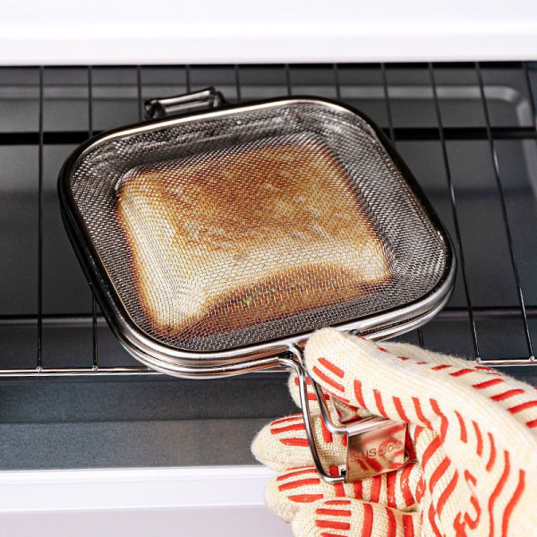 Sandwichklämma 304 rostfritt stål toast bröd bakning nät bakning b