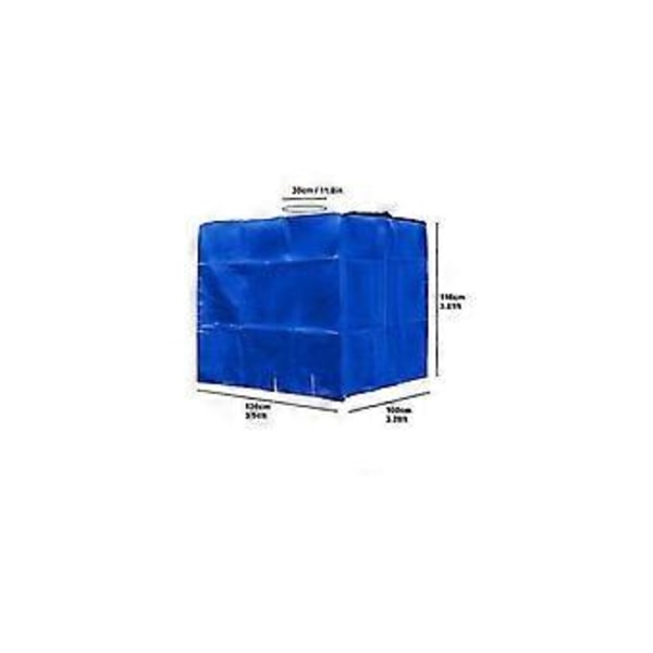 Vandtankdæksel, IBC tankdæksel til 1000L tank, Beskyttelsesdæksel til vandtankcontainer, Støvtæt Anti-UV Regntæt, 120x100x116cm