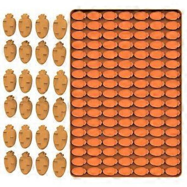 Keksivuoka Elintarvikelaatuinen 119 Kololla Lämmönkestävä Helppo Irrottaa Mikroaaltouunin Kestävä Leivontatyökalu Oranssi Mini Porkkanat Silikonimuotti Keittiötarvikkeet QingH