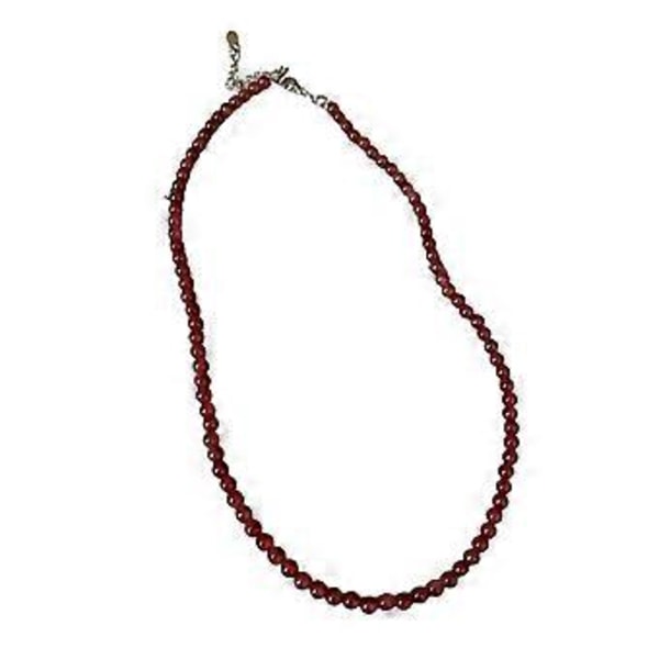 Fashionabla runda pärlhalsband för kvinnor, justerbart halsband, partyhalsband, perfekt för fester och vardagsbruk (4 mm)